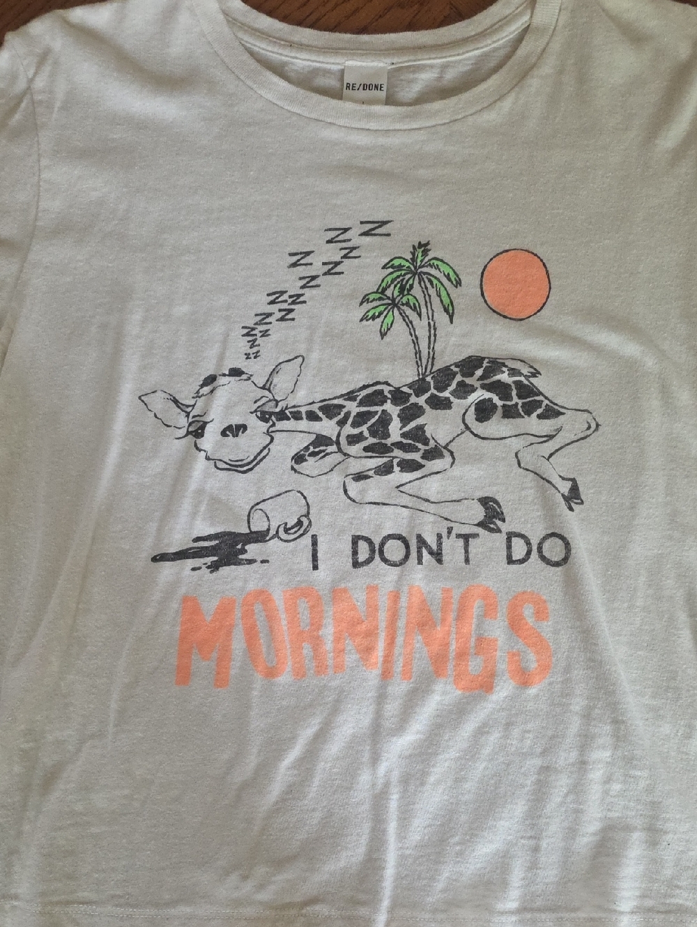 Re/DONE I dont Do Mornings Tee
